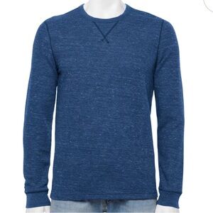 Men’s Sonoma Blue Thermal Crewneck Long sleeve Shirt Size 3XL Tall NEW